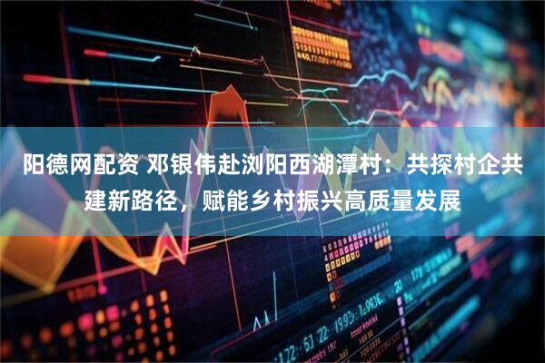 阳德网配资 邓银伟赴浏阳西湖潭村：共探村企共建新路径，赋能乡村振兴高质量发展